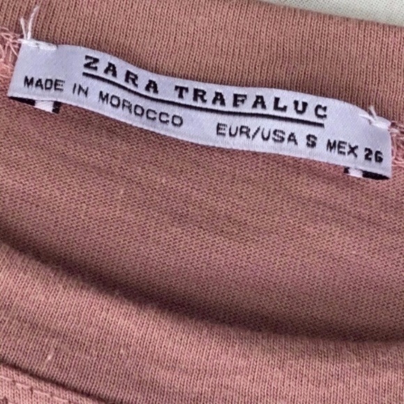 Peach Pink Long Sleeve Peplum Top by Zara Trafaluc - Picture 5 of 8